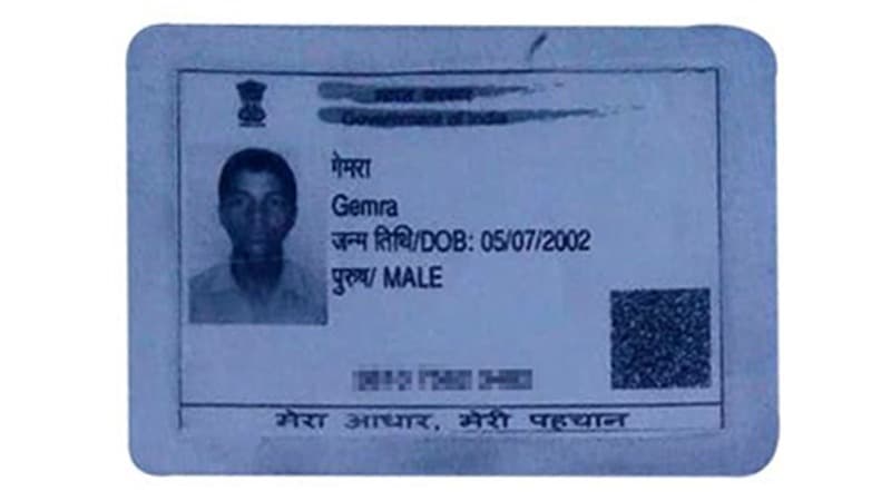 Gamraram Meghwal's ID card.