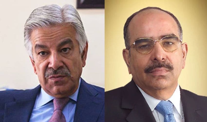 Khawaja Asif and Malik Riaz Khawaja Asif and Malik Riaz