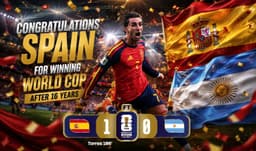 Spain win FIFA World Cup 2026 after extra-time victory over Argentina Spain win FIFA World Cup 2026 after extra-time victory over Argentina
