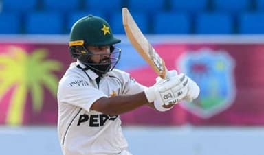 Shafique’s unbeaten 160 gives Pakistan 43-run lead against West Indies (Courtesy: PCB) Shafique’s unbeaten 160 gives Pakistan 43-run lead against West Indies (Courtesy: PCB)