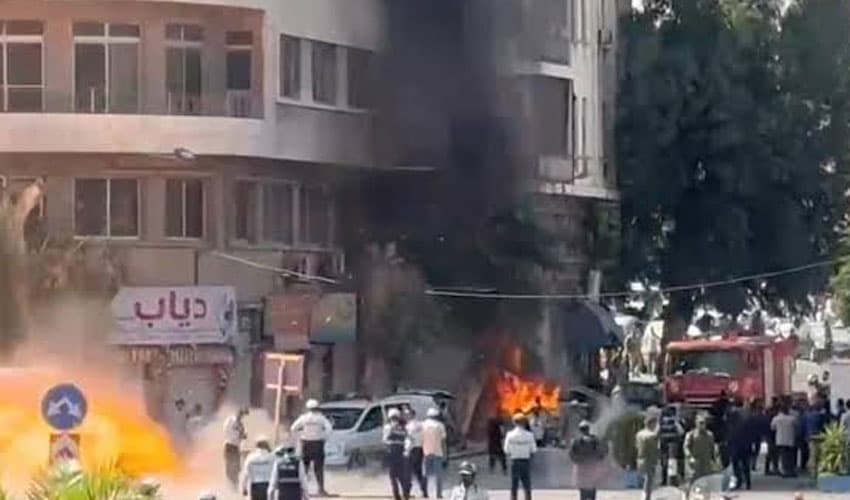 Macron's-visit-Syria-blast Macron's-visit-Syria-blast