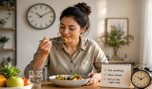 Eating slowly and chewing more may improve health, weight management Eating slowly and chewing more may improve health, weight management