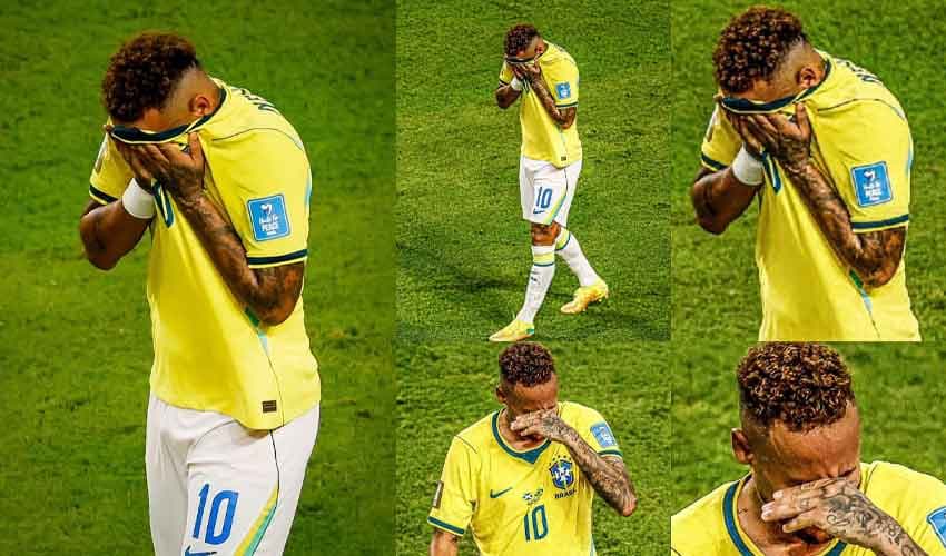 Neymar sheds tears in dressing room Neymar sheds tears in dressing room