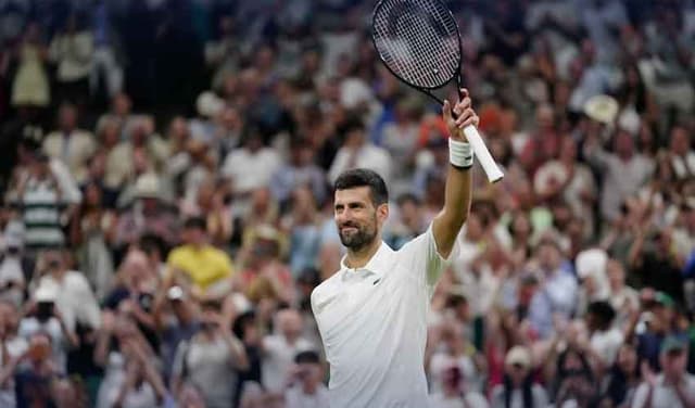 Djokovic shines in longest Wimbledon quarter-final Djokovic shines in longest Wimbledon quarter-final