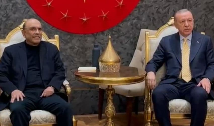Asif Ali Zardari and Turkye President Asif Ali Zardari and Turkye President