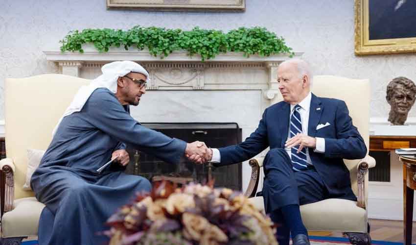 Joe Biden and Sheikh Mohamed bin Zayed Al Nahyan Joe Biden and Sheikh Mohamed bin Zayed Al Nahyan