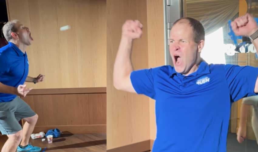 US man sets world record with 51 table tennis ball bounces using mouth (Courtesy: @guinnessworldrecords) US man sets world record with 51 table tennis ball bounces using mouth (Courtesy: @guinnessworldrecords)