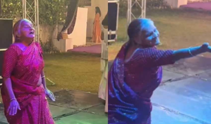 Elderly woman astounds guests with energetic dance at wedding celebration (Courtesy: Online) Elderly woman astounds guests with energetic dance at wedding celebration (Courtesy: Online)