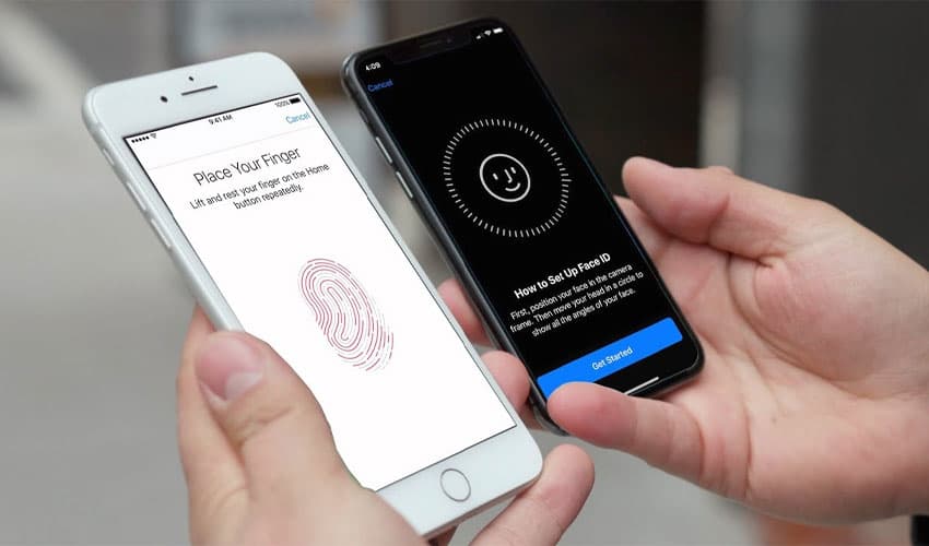 Fingerprint and face id Fingerprint and face id