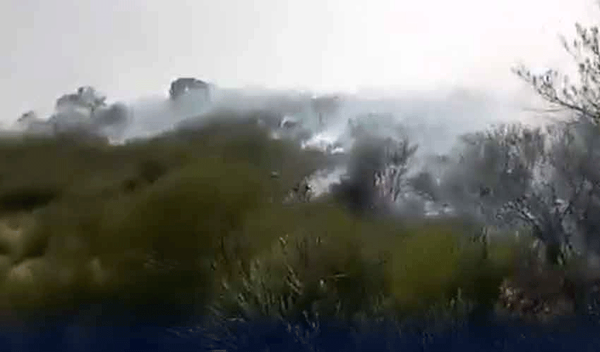 Massive wildfire engulfs Bata Pahari forest in Malakand (Courtesy: Online) Massive wildfire engulfs Bata Pahari forest in Malakand (Courtesy: Online)