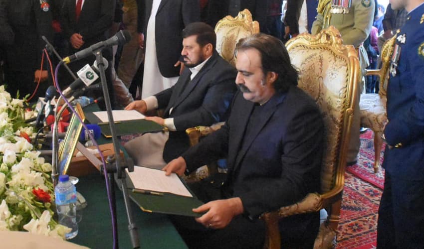 Gandapur takes oath – AliAminKhanGandapurPti Gandapur takes oath – AliAminKhanGandapurPti