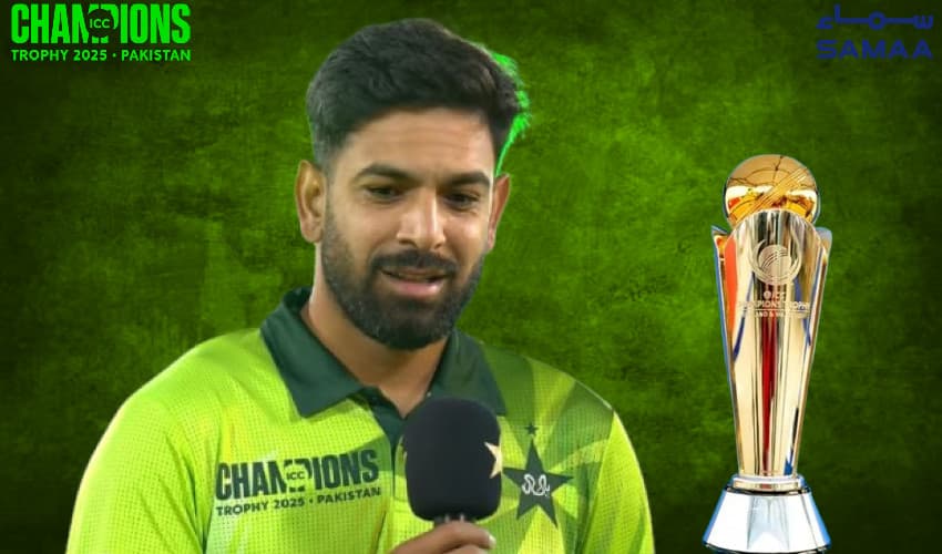 ‘Always look to entertain crowd,’ says Haris Rauf (Courtesy: Samaa Digital) ‘Always look to entertain crowd,’ says Haris Rauf (Courtesy: Samaa Digital)