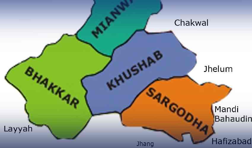 Sargodha map/ File Photo Sargodha map/ File Photo