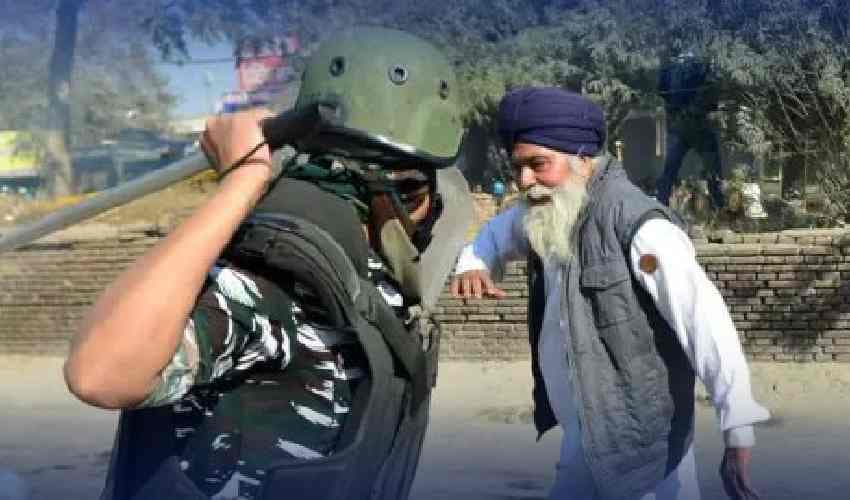 Indian Farmers protest iconoic picture Indian Farmers protest iconoic picture