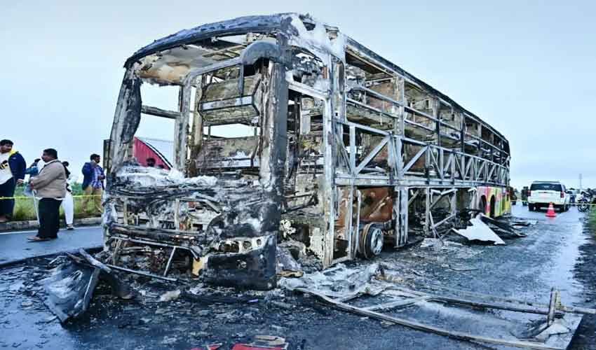 India bus fire India bus fire