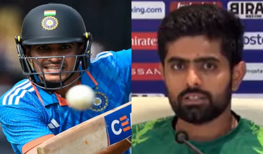 From left to right: Shubman Gill and Babar Azam – File From left to right: Shubman Gill and Babar Azam – File