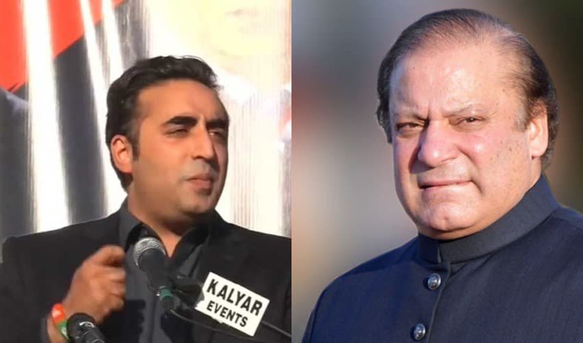 From left to right: Bilawal Bhutto Zardari and Nawaz Sharif – Files From left to right: Bilawal Bhutto Zardari and Nawaz Sharif – Files