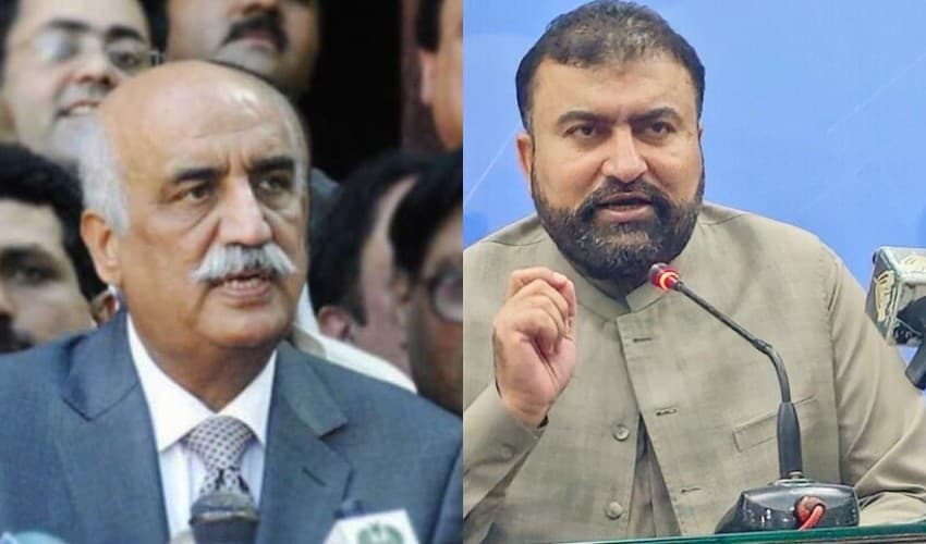 From left to right: Khursheed Shah and Sarfraz Bugti – Files From left to right: Khursheed Shah and Sarfraz Bugti – Files