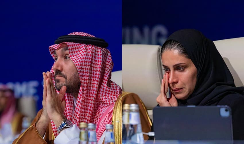 Saudi sports ministers cry with joy after official announcement (Courtesy: Online) Saudi sports ministers cry with joy after official announcement (Courtesy: Online)