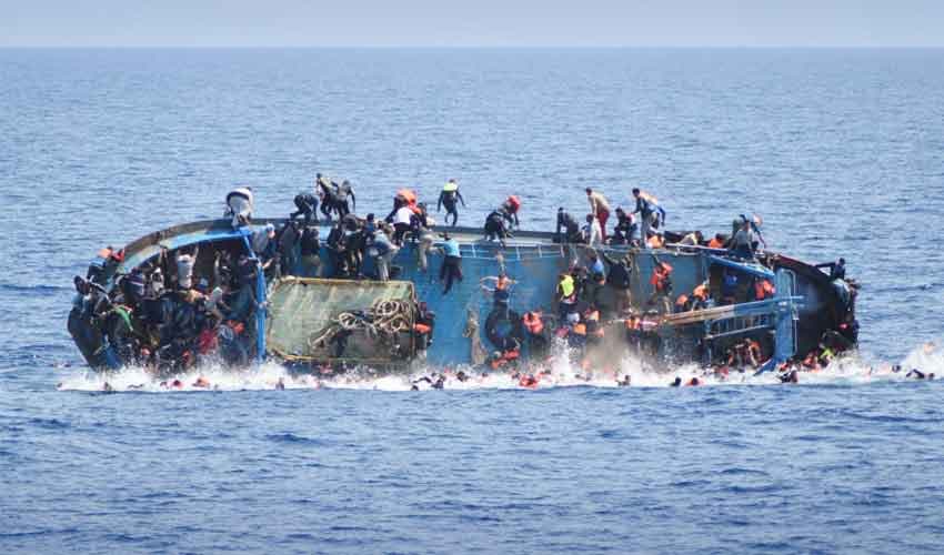 Libya boat capsises Libya boat capsises