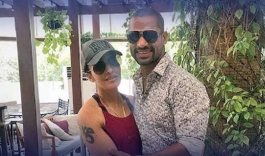 Shikhar Dhawan with his former wife Shikhar Dhawan with his former wife