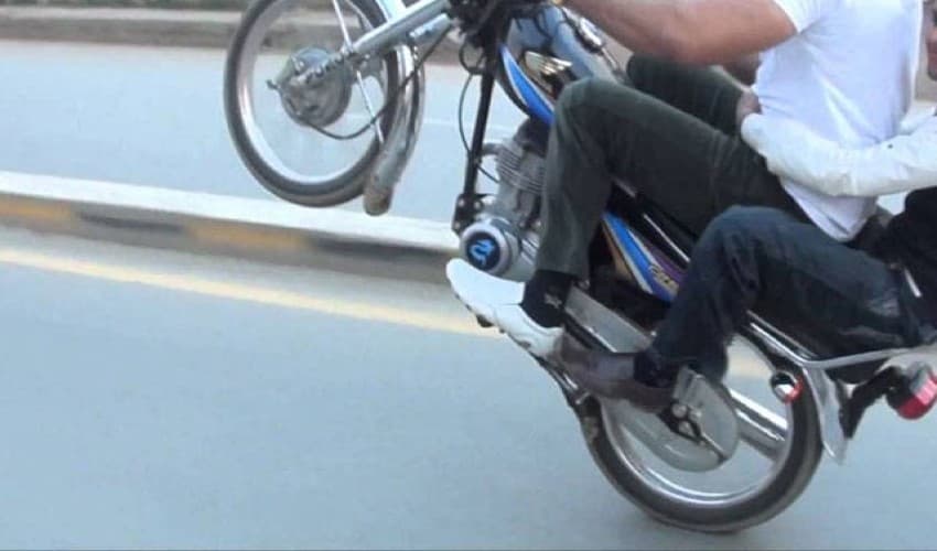 Action against one-wheeling begins (Courtesy: Online) Action against one-wheeling begins (Courtesy: Online)
