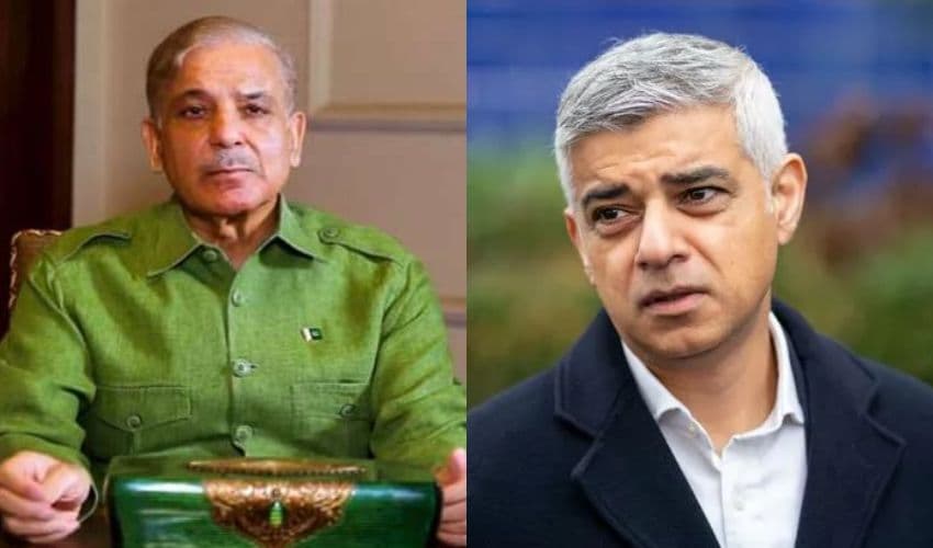 From left to right: PM Shehbaz Sharif and Mayor of London Sadiq Khan – Files From left to right: PM Shehbaz Sharif and Mayor of London Sadiq Khan – Files