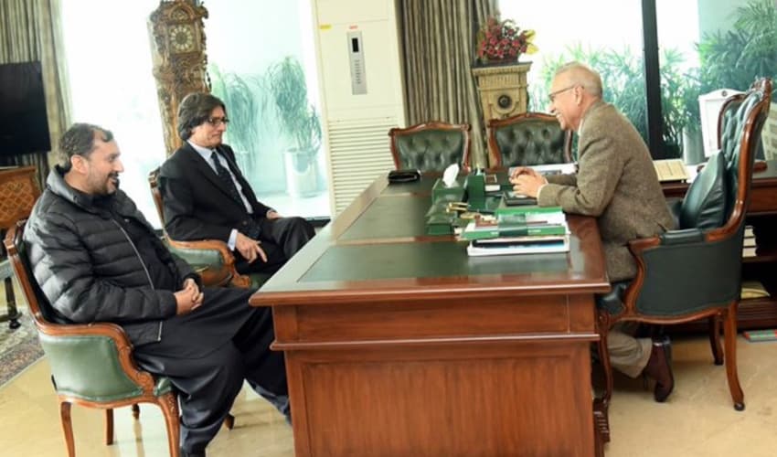 President Alvi PTI delegation President Alvi PTI delegation