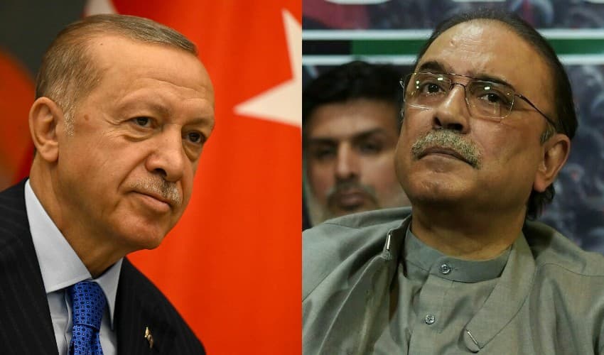 From left to right: Recep Tayyip Erdogan and Asif Ali Zardari – Files From left to right: Recep Tayyip Erdogan and Asif Ali Zardari – Files