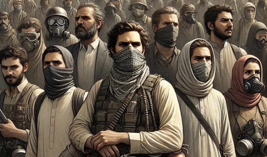 PTI protesters AI generated image PTI protesters AI generated image