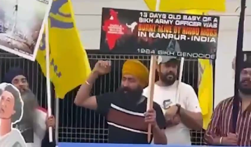 Khalistan Movement protest in New Zealand marks 1984 genocide against Sikhs (Courtesy: Online) Khalistan Movement protest in New Zealand marks 1984 genocide against Sikhs (Courtesy: Online)