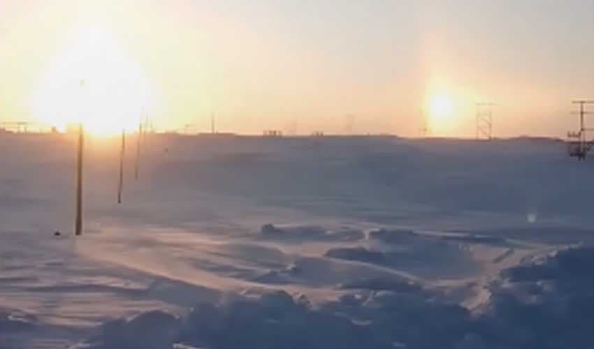 Citizens astonished after seeing two suns in the sky at the same time (Courtesy: Online) Citizens astonished after seeing two suns in the sky at the same time (Courtesy: Online)