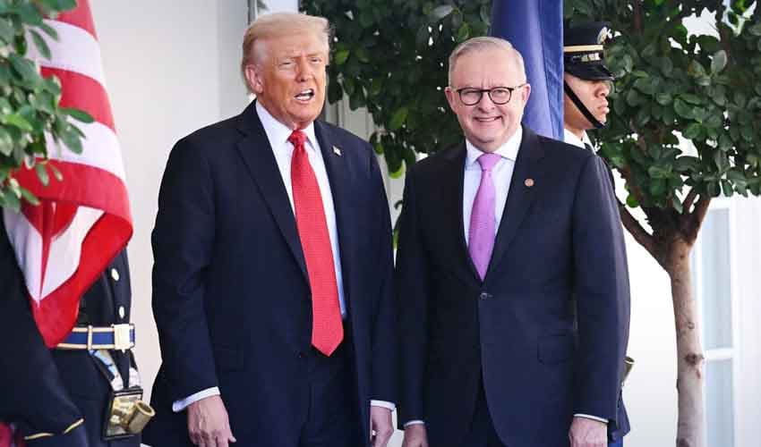 Trump and Albanese media talk Trump and Albanese media talk