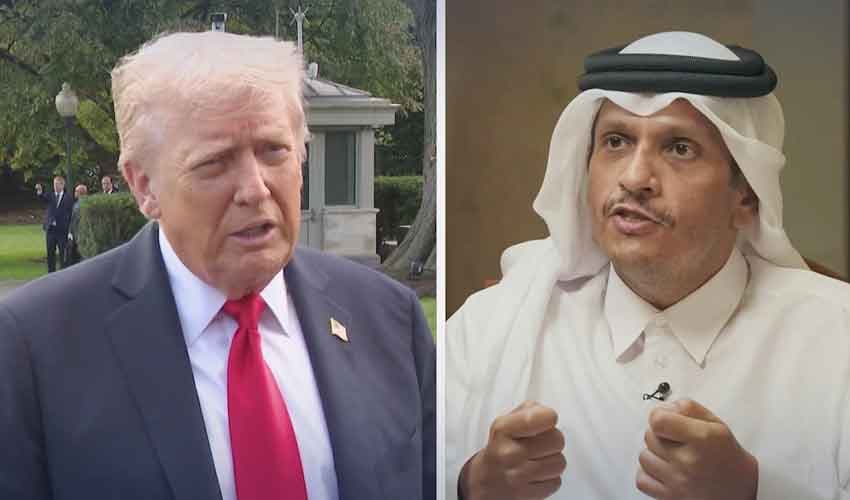 Trump and Qatari PM Trump and Qatari PM