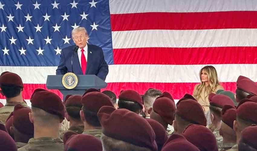 Trump talks to troops in North Carolina Trump talks to troops in North Carolina