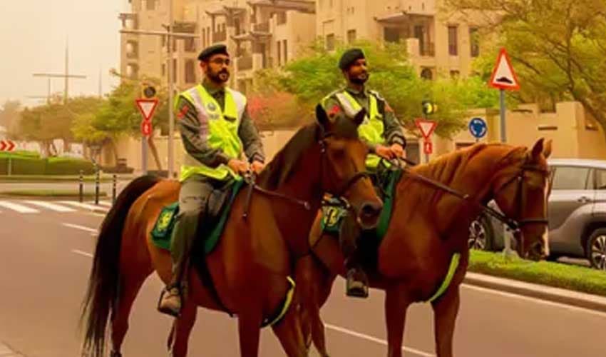 Dubai police tackle severe traffic congestion with mounted patrols (Courtesy: File) Dubai police tackle severe traffic congestion with mounted patrols (Courtesy: File)