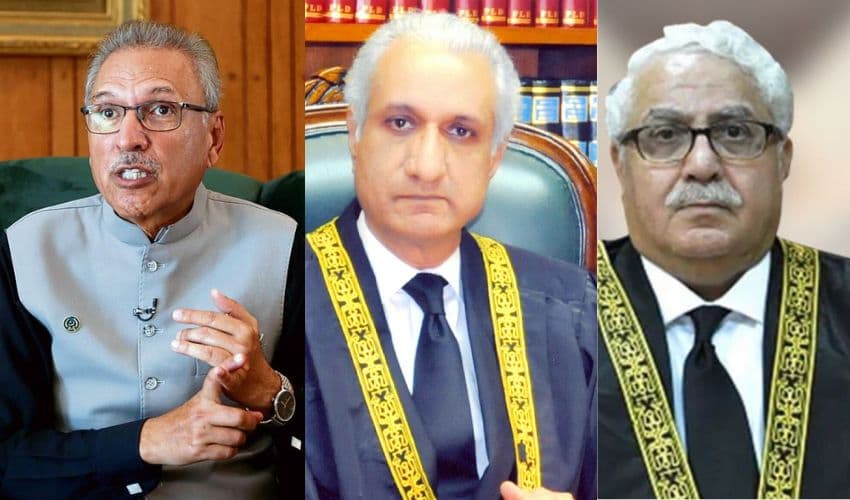 President Alvi, Justice (rtd) Ijazul Ahsan and Justice (rtd) Mazahir Ali Naqvi President Alvi, Justice (rtd) Ijazul Ahsan and Justice (rtd) Mazahir Ali Naqvi