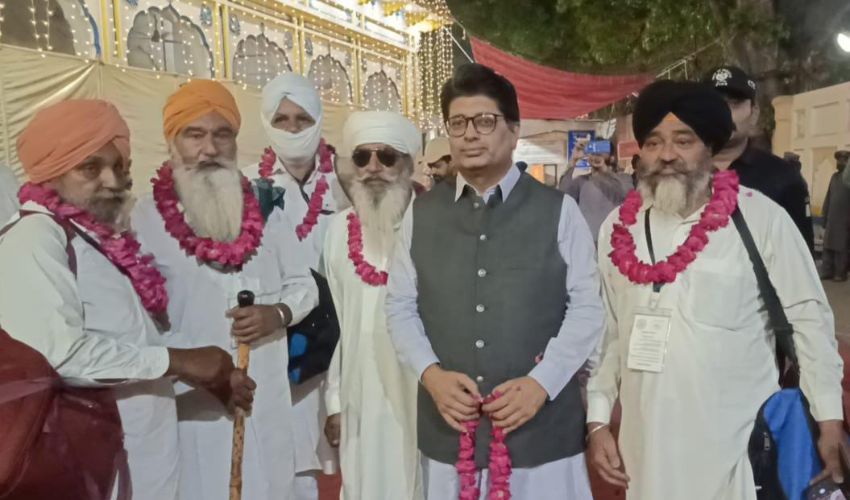 Sikh pilgrims arrive at Gurdwara Dera Sahib Lahore for Baisakhi celebrations