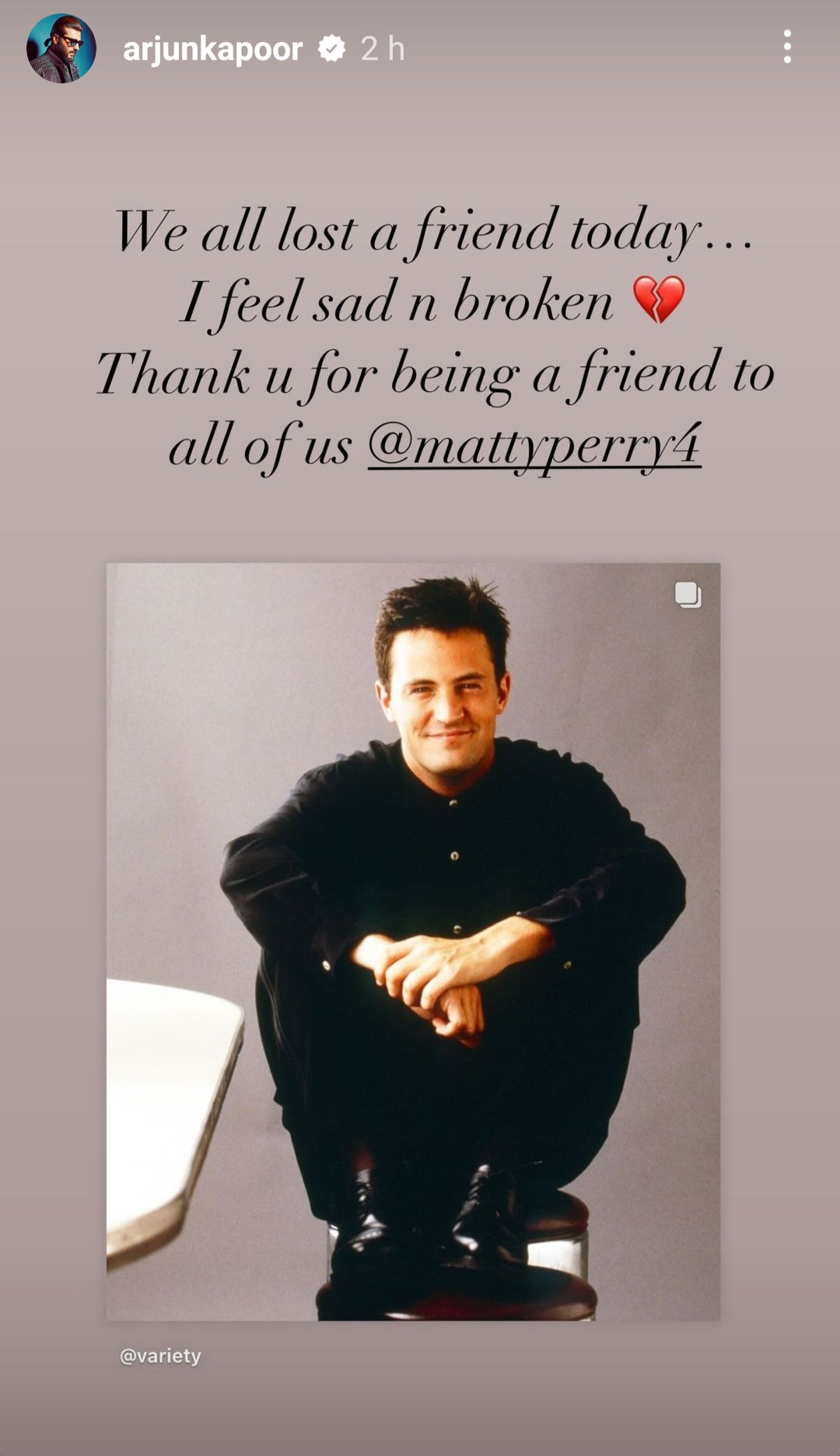 Arjun Kapoor, Matthew Perry