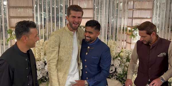 Babar Azam puts  rumours to rest by gracing Shaheen Afridi's wedding
