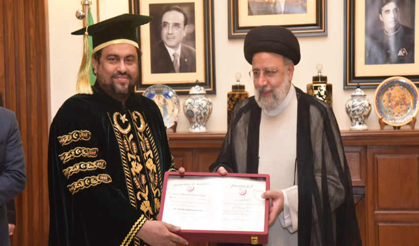 Iran's President Raisi awarded honorary doctorate by University of Karachi