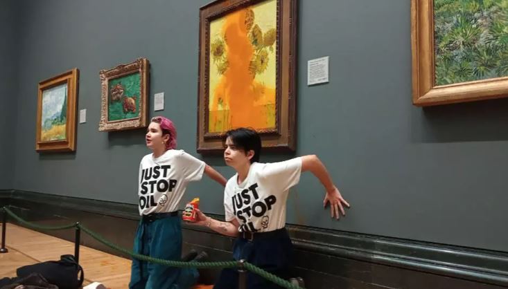 Two climate activists jailed for throwing soup at Van Gogh’s 'sunflowers'