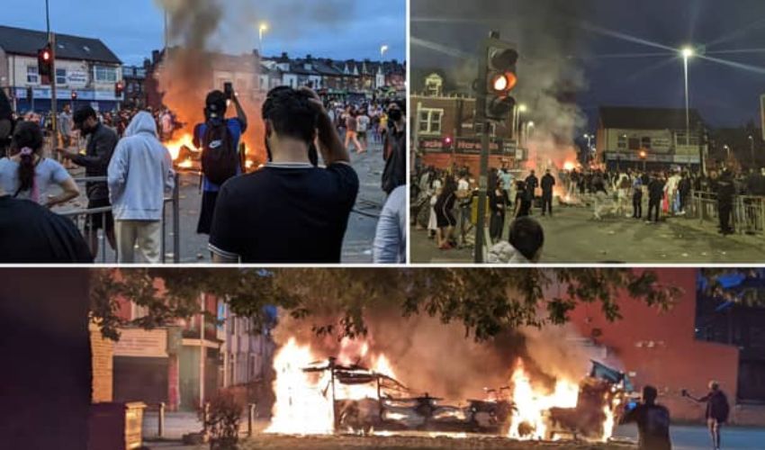 Leeds bleeds as vehicles set ablaze, streets in chaos over 'custody of Romanian children'