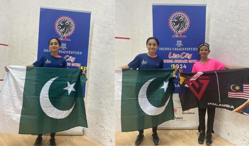 Pakistani squash player Mahnoor Ali wins gold medal in Singapore Junior Open Championship
