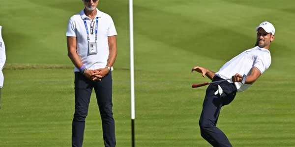 Novak Djokovic and Gareth Bale team up for Ryder Cup celebrity golf match