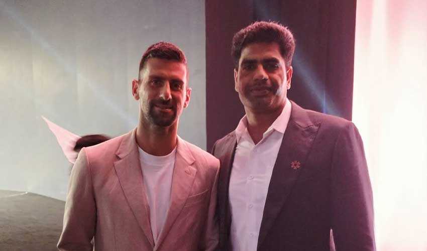 Javelin star Arshad Nadeem meets global tennis legend Novak Djokovic