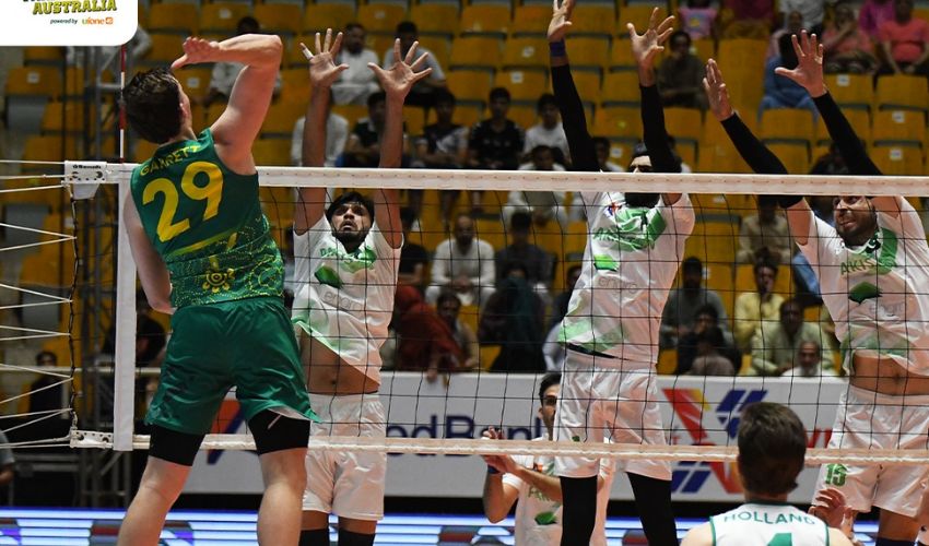 Pakistan clinches three match volleyball series by defeating Australia