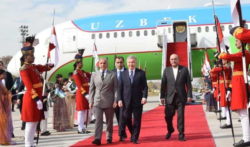 Uzbek President Shavkat Mirziyoyev arrives in Pakistan on two day visit