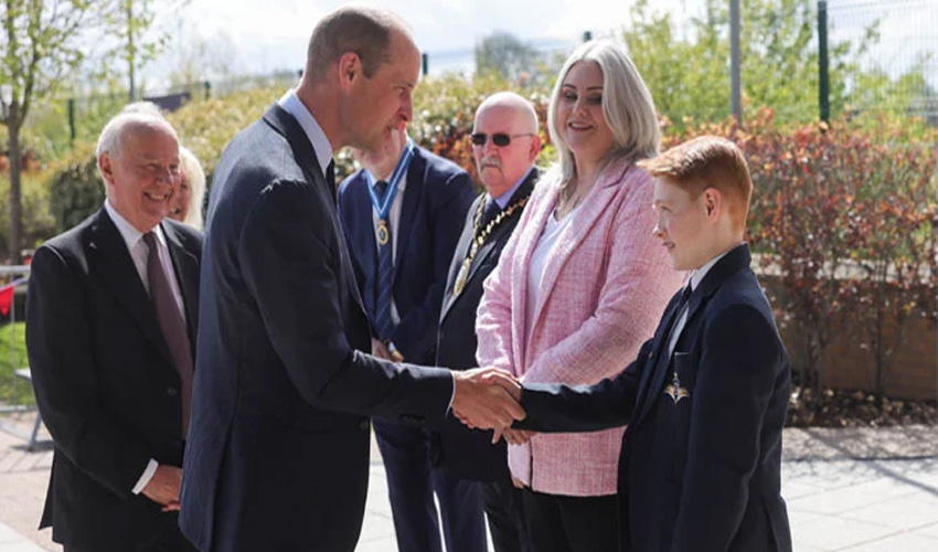 Prince William makes first public appearance after royal title honours