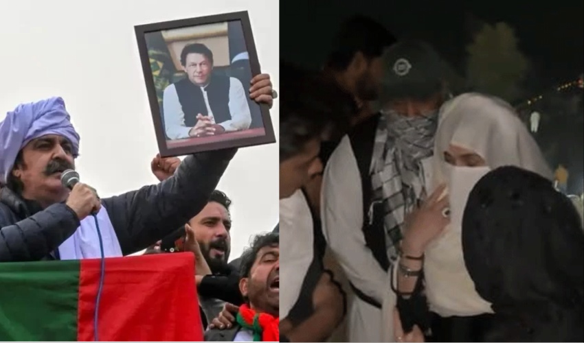 Clashes erupt as Gandapur, Bushra Bibi led PTI convoy enters Punjab